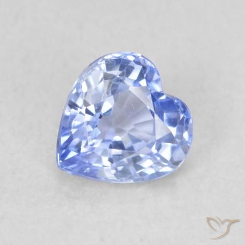 0.47ct طبيعي أزرق باستيلى زفير, قلب, VVS-VS