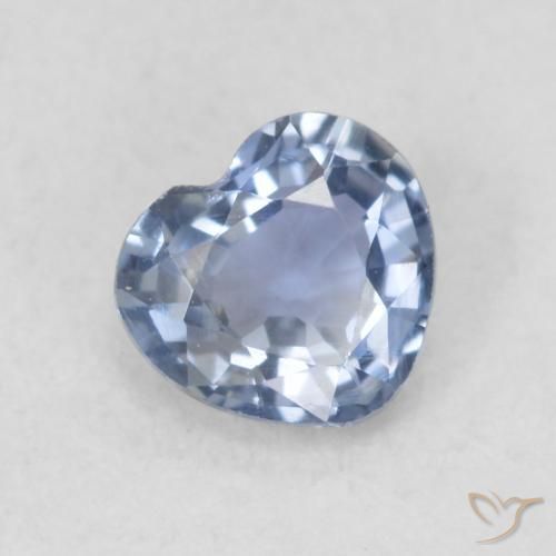 0.42ct طبيعي أزرق بنفسجى فاتح زفير, قلب, VVS-VS