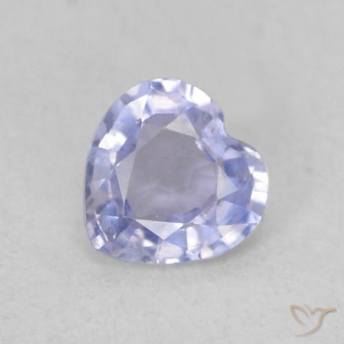 0.38ct طبيعي أزرق أرجوانى فاتح زفير, قلب, قليلا جدا