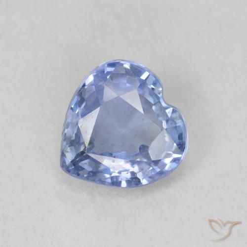 0.33ct طبيعي أزرق فاتح زفير, قلب, قليلا جدا