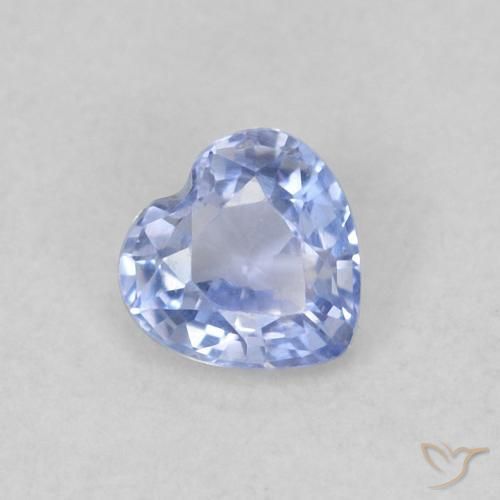 0.30ct طبيعي أزرق باستيلى زفير, قلب, قليلا جدا