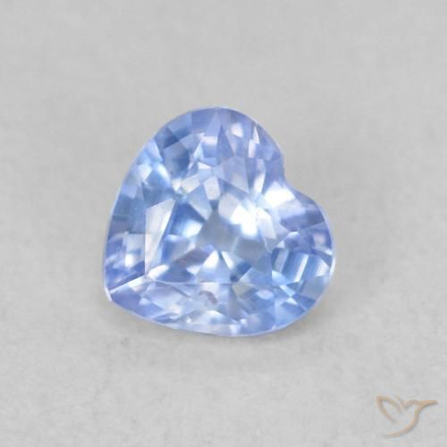0.35ct طبيعي أزرق أرجوانى فاتح زفير, قلب, قليلا جدا