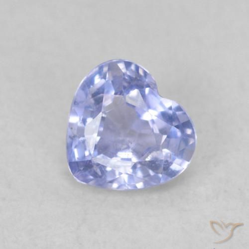 0.39ct طبيعي أزرق أرجوانى فاتح زفير, قلب, قليلا جدا