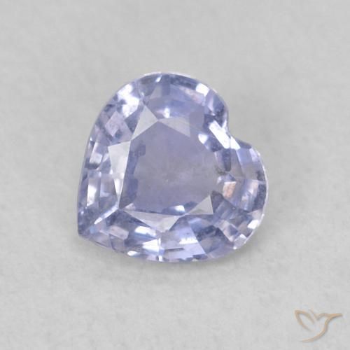0.38ct طبيعي أزرق فاتح زفير, قلب, قليلا جدا
