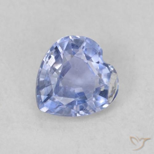 0.37ct طبيعي أزرق باستيلى زفير, قلب, قليلا جدا