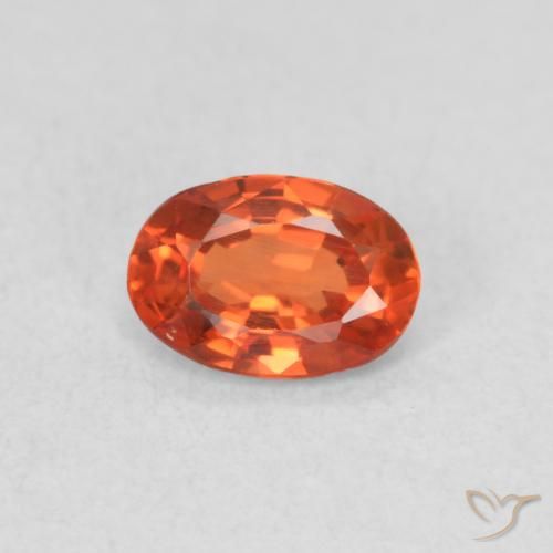 0.51ct طبيعي برتقالى دافئ زفير, بيضوي, VVS-VS