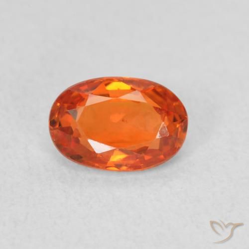 0.64ct طبيعي برتقالى متوسط زفير, بيضوي, قليلا جدا