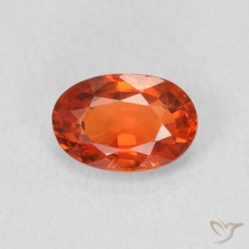 0.70ct طبيعي برتقالى نارى زفير, بيضوي, VVS-VS