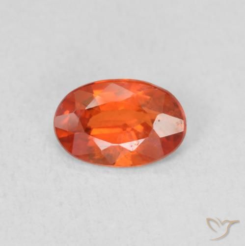 0.52ct طبيعي برتقالى نارى زفير, بيضوي, قليلا جدا