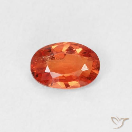 0.56ct طبيعي برتقالى كهرمانى زفير, بيضوي, قليلا جدا