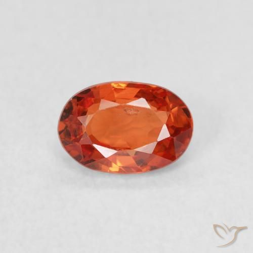0.63ct طبيعي برتقالى نارى زفير, بيضوي, قليلا جدا