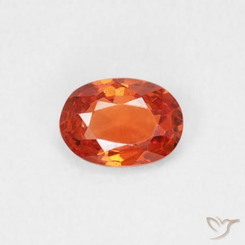 0.50ct طبيعي برتقالى دافئ زفير, بيضوي, قليلا جدا