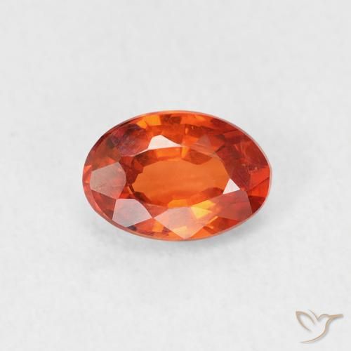 0.68ct طبيعي برتقالى كهرمانى زفير, بيضوي, VVS-VS