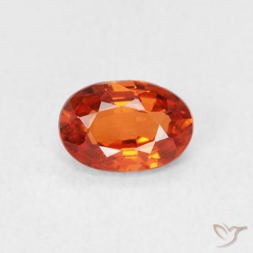 0.63ct طبيعي برتقالى كهرمانى زفير, بيضوي, VVS-VS