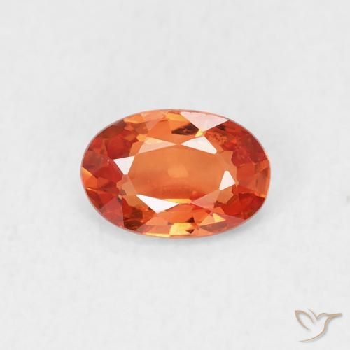 0.61ct طبيعي برتقالى متوسط زفير, بيضوي, VVS-VS