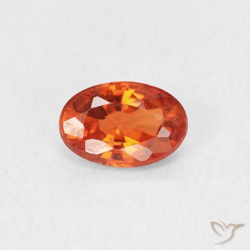 0.53ct طبيعي برتقالى نارى زفير, بيضوي, VVS-VS