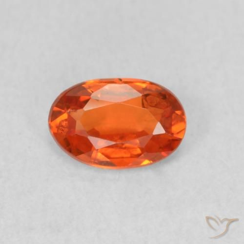 0.51ct طبيعي برتقالى متوسط زفير, بيضوي, قليلا جدا