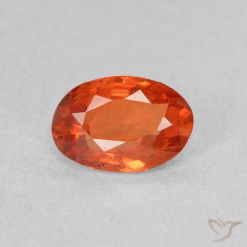 0.52ct طبيعي برتقالى متوسط زفير, بيضوي, قليلا جدا