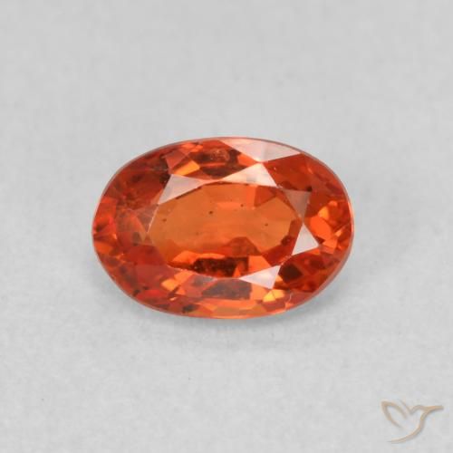 0.73ct طبيعي برتقالى دافئ زفير, بيضوي, قليلا جدا