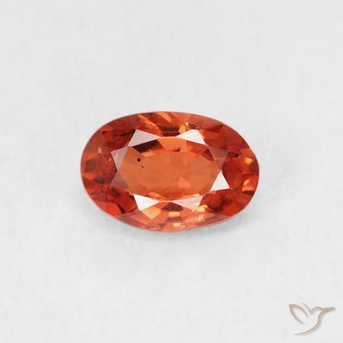 0.60ct طبيعي برتقالى نارى زفير, بيضوي, قليلا جدا