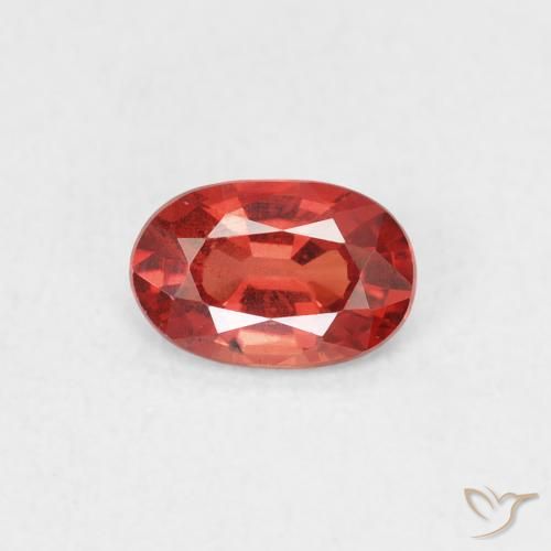 0.51ct طبيعي أحمر قرمزى لامع زفير, بيضوي, قليلا جدا