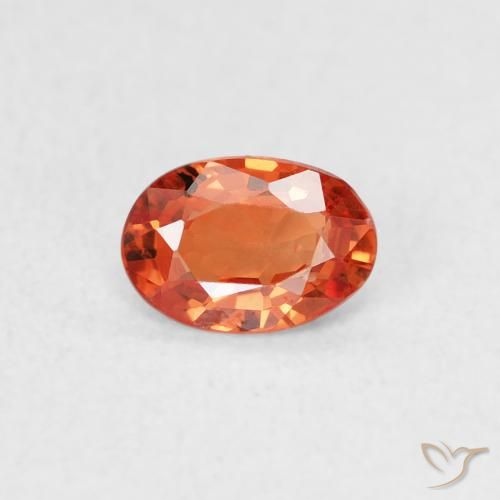 0.48ct طبيعي برتقالى نارى زفير, بيضوي, قليلا جدا