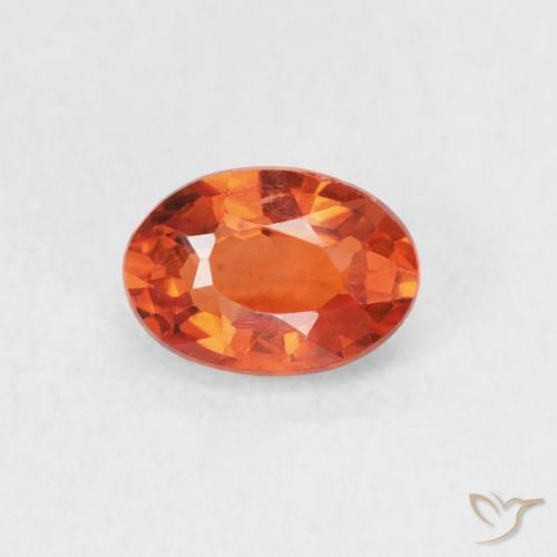 0.73ct طبيعي برتقالى نارى زفير, بيضوي, قليلا جدا