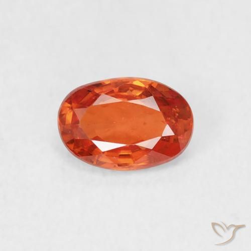 0.63ct طبيعي برتقالى متوسط زفير, بيضوي, قليلا جدا