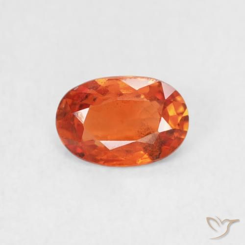 0.57ct طبيعي برتقالى نارى زفير, بيضوي, قليلا جدا