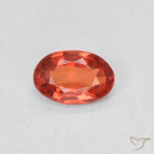 0.58ct طبيعي أحمر متوسط زفير, بيضوي, VVS-VS
