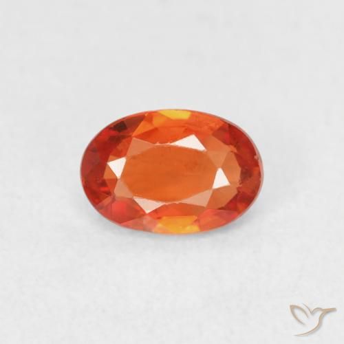 0.55ct طبيعي برتقالى كهرمانى زفير, بيضوي, VVS
