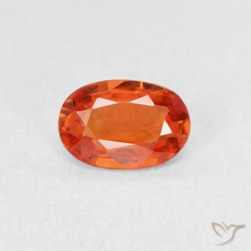 0.52ct طبيعي برتقالى نارى زفير, بيضوي, VVS