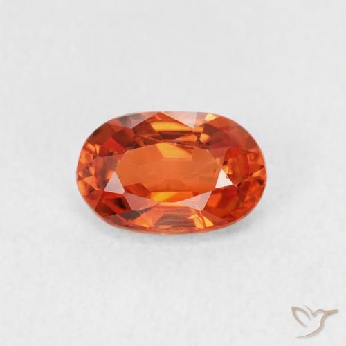 0.71ct طبيعي برتقالى محمر زفير, بيضوي, VVS