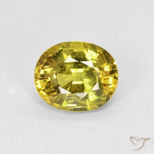 2.31ct طبيعي أصفر متوسط زفير, بيضوي, VVS-VS