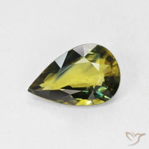 2.11ct طبيعي متعدد الألوان زفير, شكل الكمثرى, VVS-VS