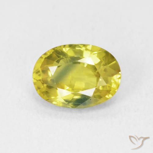 2.71ct طبيعي أصفر متوسط زفير, بيضوي, قليلا جدا