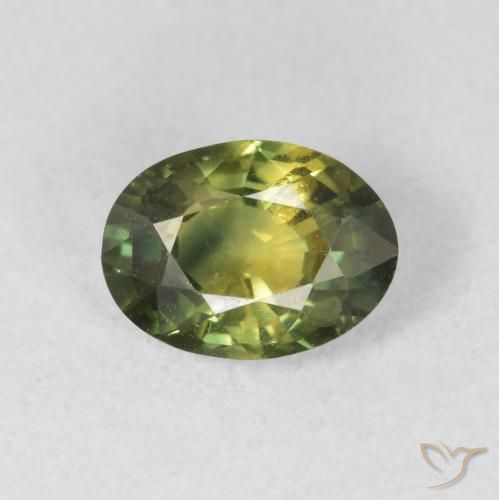 1.37ct طبيعي أخضر الغابات زفير, بيضوي, قليلا جدا