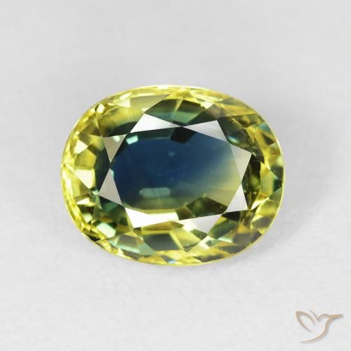 4.18ct طبيعي متعدد الألوان زفير, بيضوي, قليلا جدا