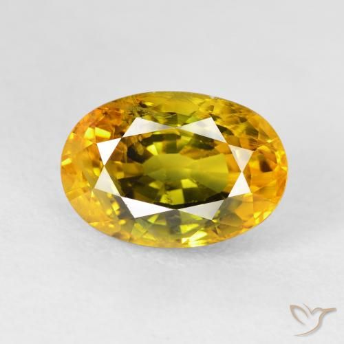 5.95ct طبيعي ذهبى داكن زفير, بيضوي, قليلا جدا