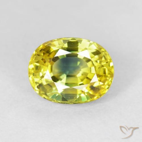 3.44ct طبيعي ذهبى متوسط زفير, بيضوي, قليلا جدا