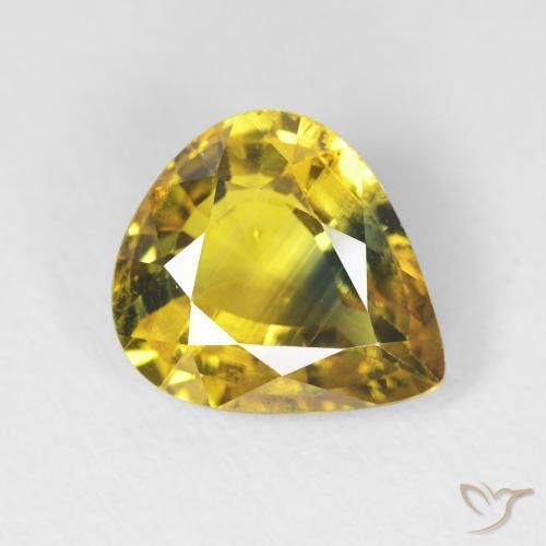 3.39ct طبيعي بنى ذهبى غامق زفير, شكل الكمثرى, قليلا جدا