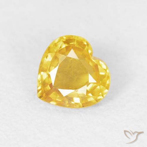 0.38ct طبيعي برتقالى ذهبة زفير, قلب, VVS-VS