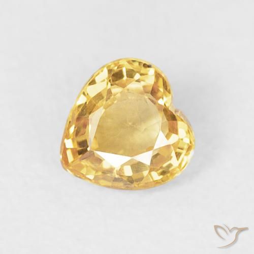 0.48ct طبيعي ذهب زفير, قلب, VVS-VS