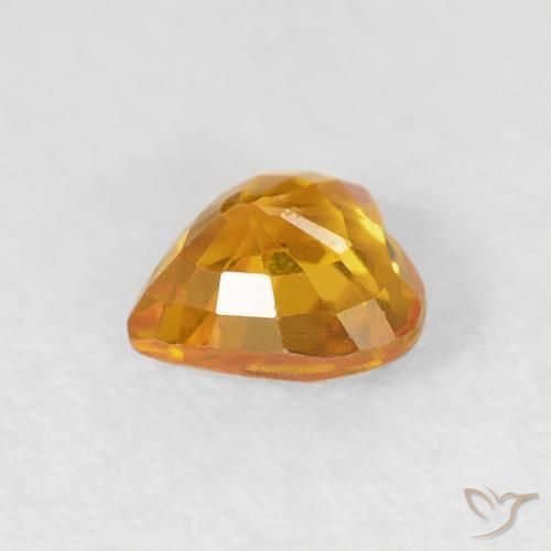 زفير Medium Light-Orange طبيعي، قلب، 0.51 قيراط، VVS-VS