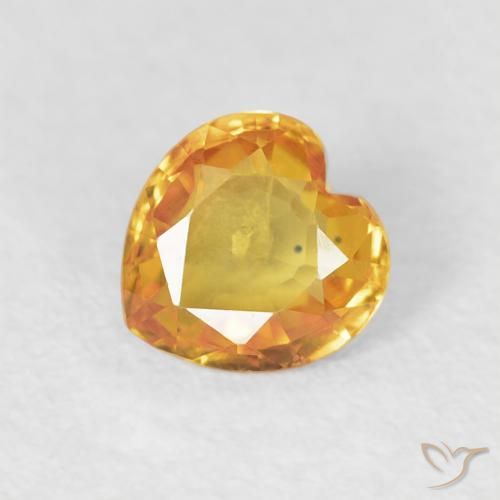 0.41ct طبيعي برتقالى متوسط زفير, قلب, VVS-VS