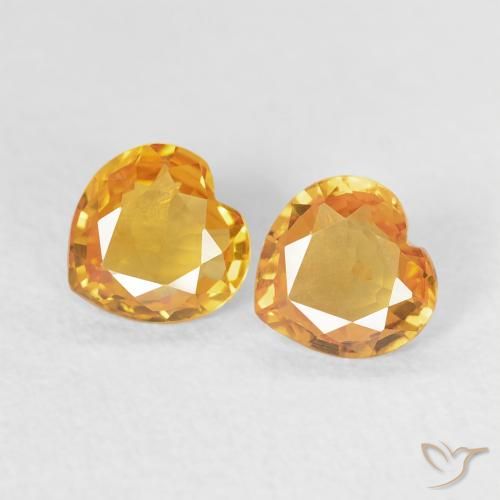0.67ctw طبيعي Medium Dark-Golden زفير, قلب, قليلا جدا