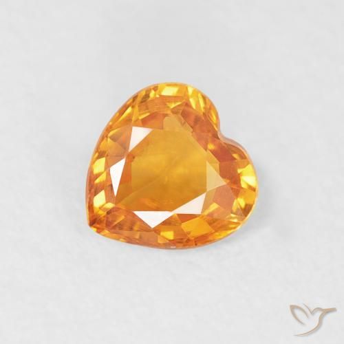 0.40ct طبيعي برتقالى متوسط زفير, قلب, قليلا جدا