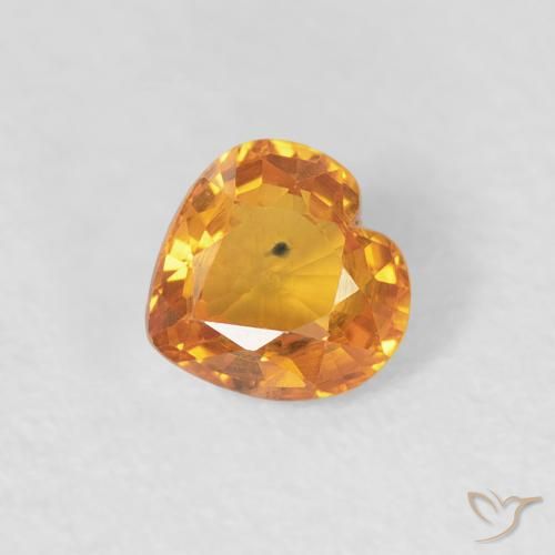 0.42ct طبيعي ذهب زفير, قلب, قليلا جدا