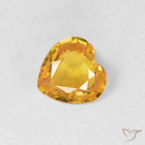 0.35ct طبيعي ذهبى-برتقالى متوسط زفير, قلب, قليلا جدا