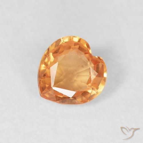 0.39ct طبيعي برتقالي زاهى زفير, قلب, VVS-VS